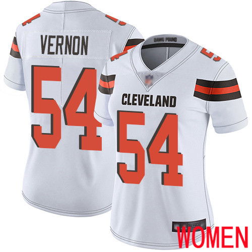 Cleveland Browns Olivier Vernon Women White Limited Jersey #54 NFL Football Road Vapor Untouchable